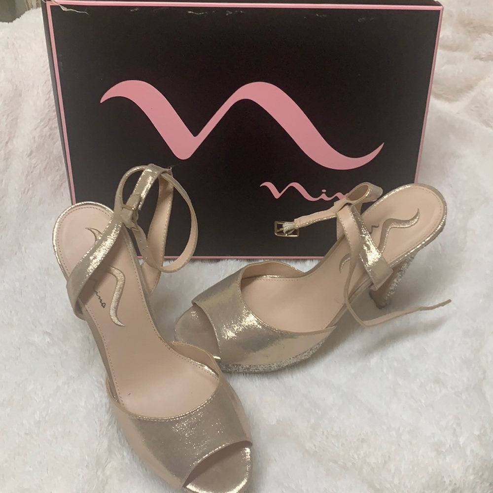 Merel-FY in taupe/reflective by Nina